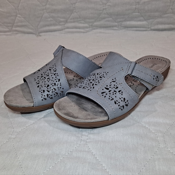 Baretraps JARA Open-Toe Slide Sandals Women's 7M Gray Adj. Hook & Loop Straps - Picture 5 of 14